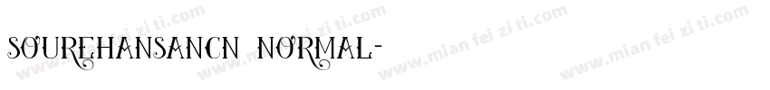 sourehansancn normal字体转换